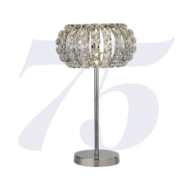 Marilyn Chrome with Crystal Glass Table Lamp