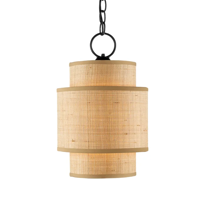 Mathias Collection One Light Pendant in Natural/Satin Black (142|9000-0944)