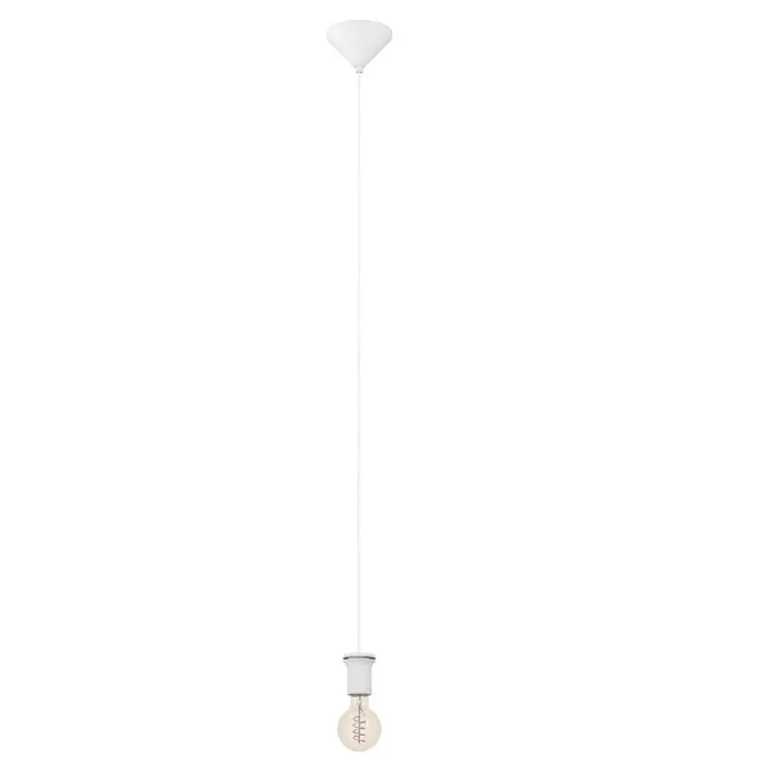 Matt White Round Cable Flex Suspension Ceiling Rose Pendant