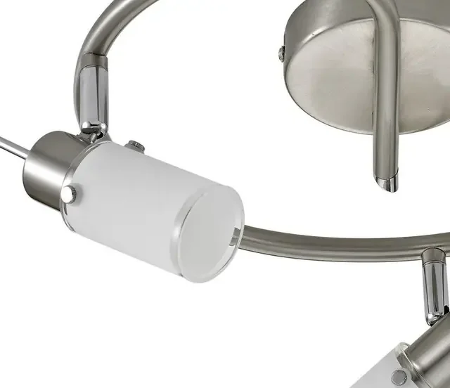 MAX LED 3 Light Satin Chrome with Opal Glass Spotlight