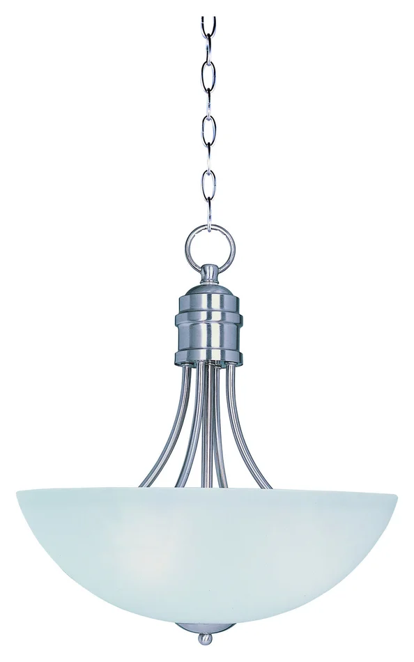 Maxim 10044FTSN Logan Three Light Pendant, Satin Nickel