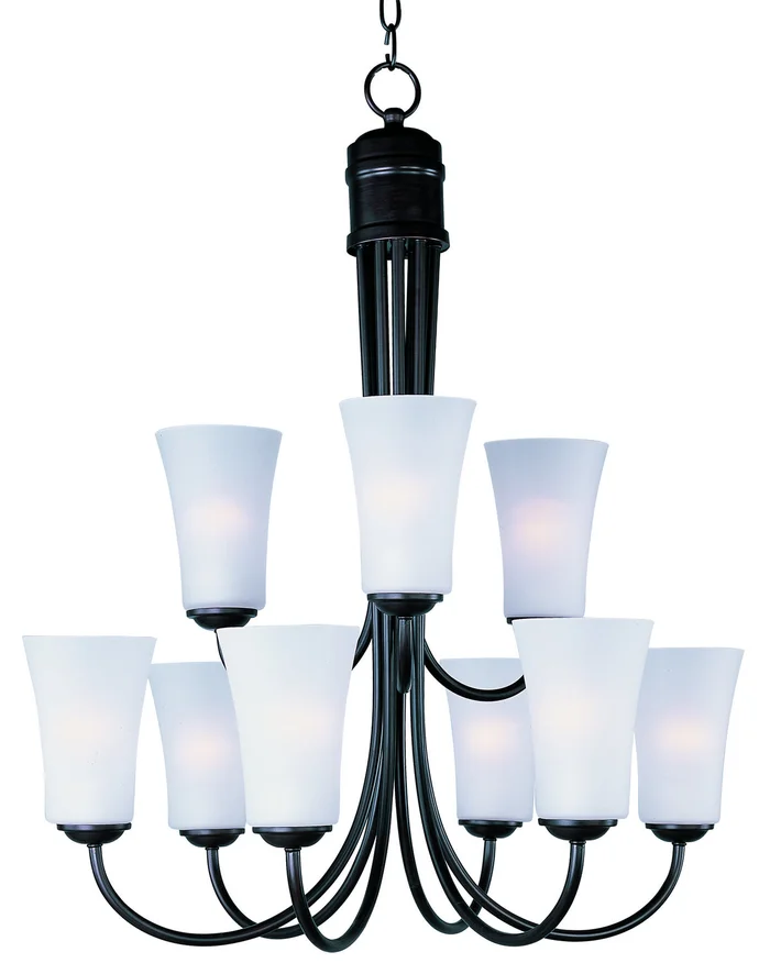 Maxim 10046FTOI Logan Nine Light Chandelier, Oil Rubbed Bronze