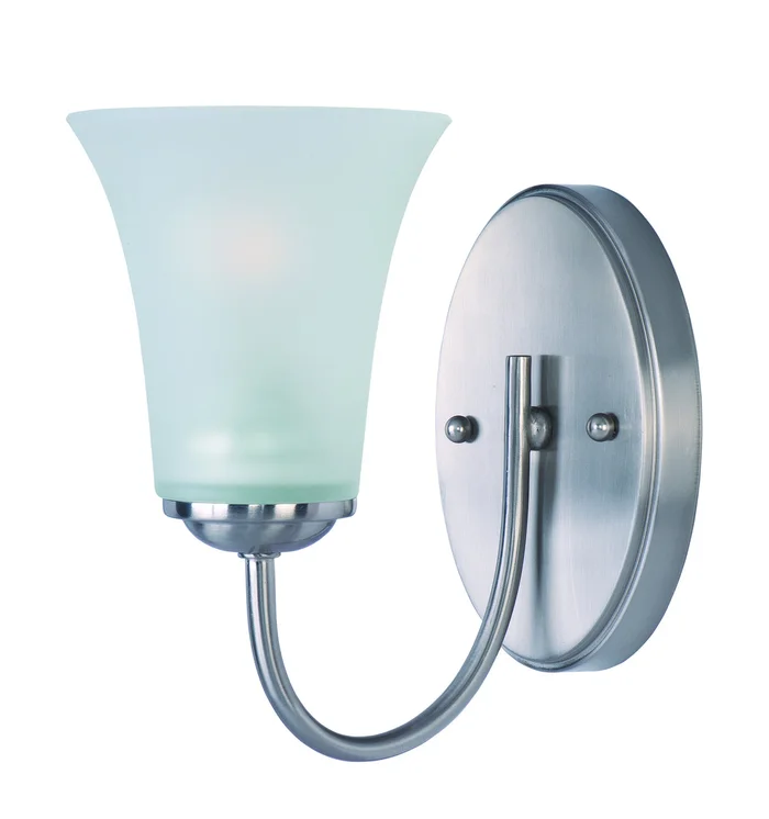 Maxim 10051FTSN Logan One Light Bath Vanity, Satin Nickel