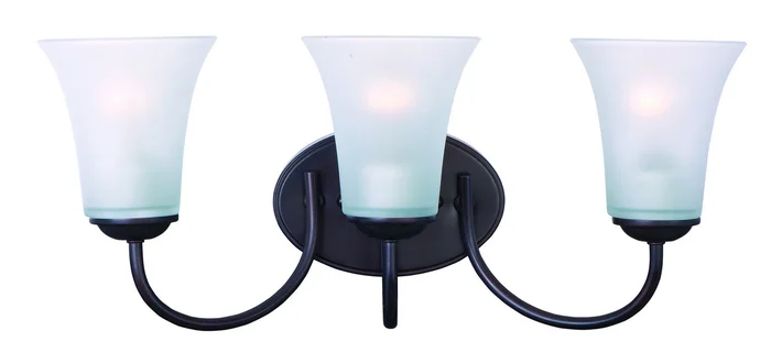 Maxim 10053FTOI Logan Three Light Bath Vanity, Oil Rubbed Bronze