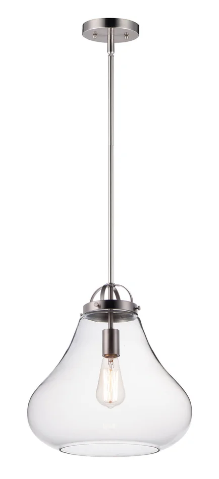 Maxim 10093CLSN Stella One Light Pendant, Satin Nickel