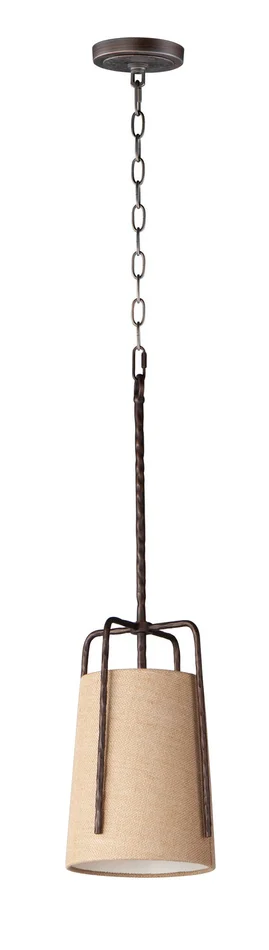 Maxim 10198BROI Pitchfork One Light Pendant, Oil Rubbed Bronze