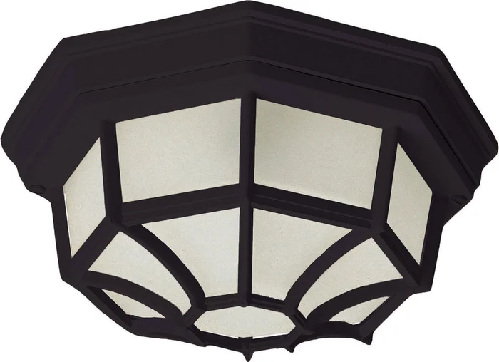 Maxim 1020BK Crown Hill Two Light Outdoor Ceiling Mount, Black