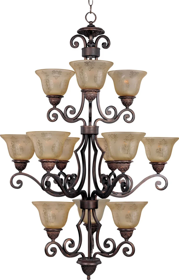 Maxim 11238SAOI Symphony 12 Light Chandelier, Oil Rubbed Bronze
