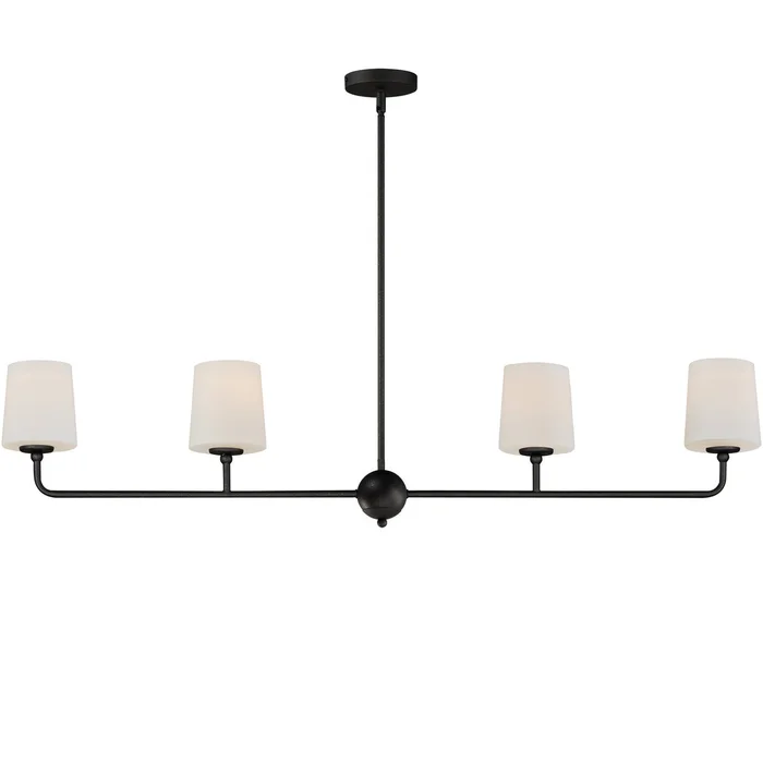 Maxim 12097SWAR Bristol Four Light Linear Chandelier, Anthracite