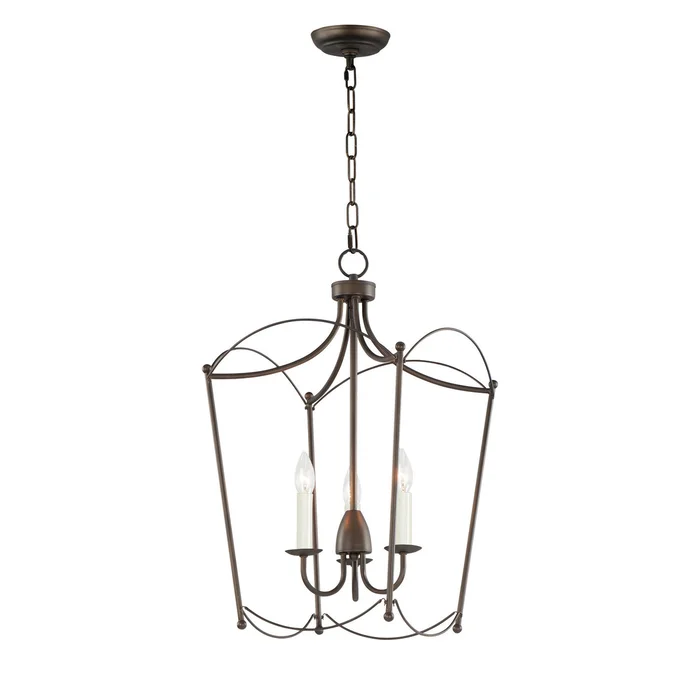 Maxim 12163CHB Plumette Three Light Pendant, Chestnut Bronze