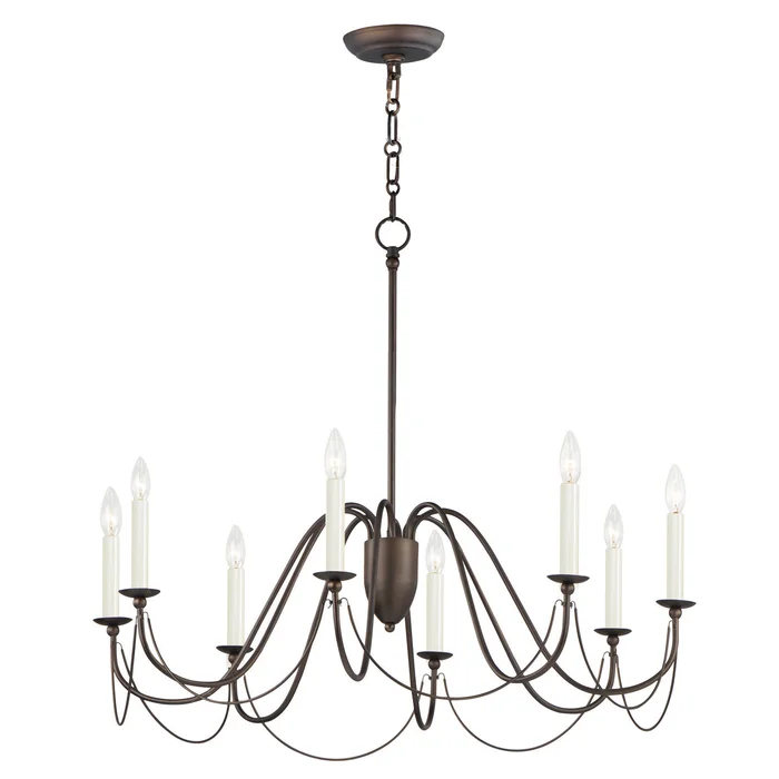 Maxim 12168CHB Plumette Eight Light Chandelier, Chestnut Bronze