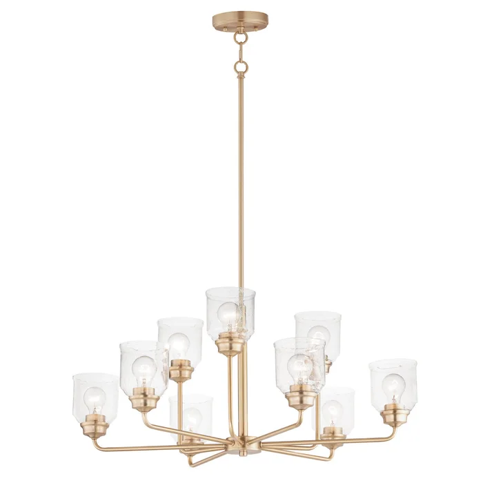 Maxim 12277CDHR Acadia Nine Light Chandelier, Heritage