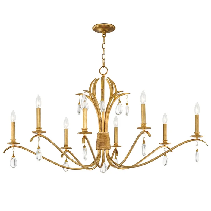 Maxim 12748CHGL Eden Eight Light Chandelier, Charcoal Gold Leaf