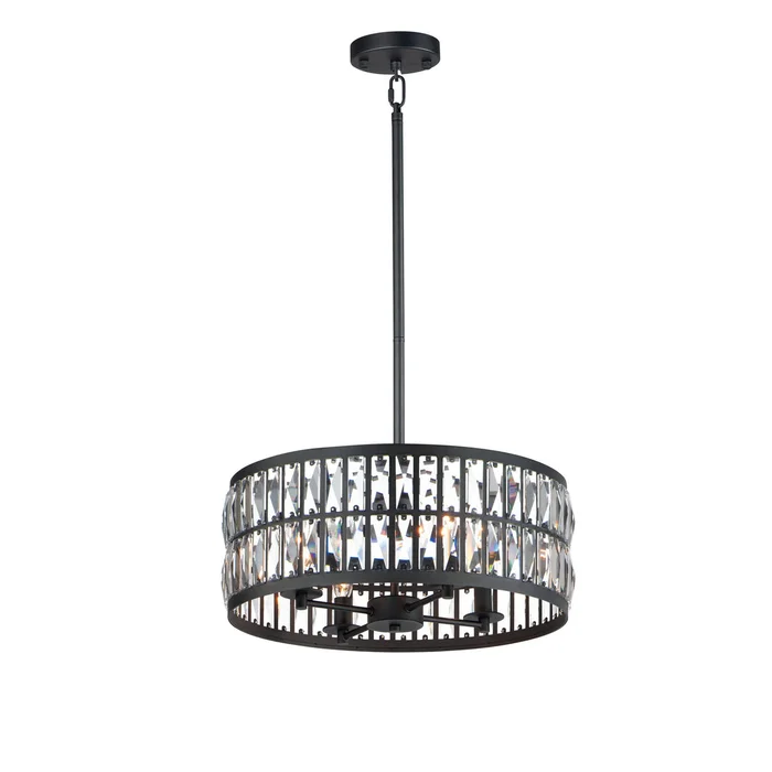 Maxim 21815BCBK Madeline Four Light Pendant, Black