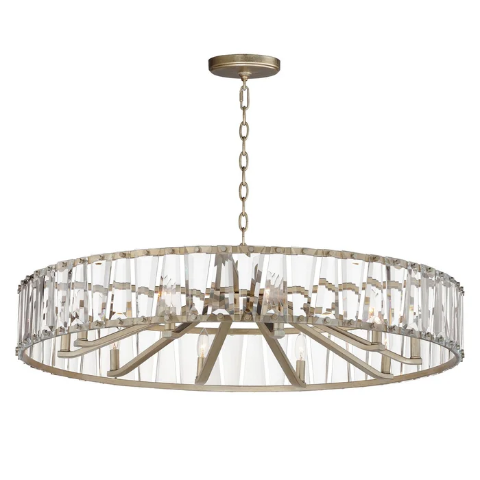 Maxim 21869BCGS Odeon Ten Light Chandelier, Golden Silver