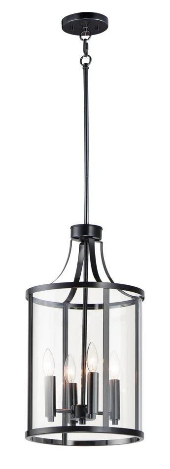 Maxim 25253CLBK Sentinel Four Light Pendant, Black