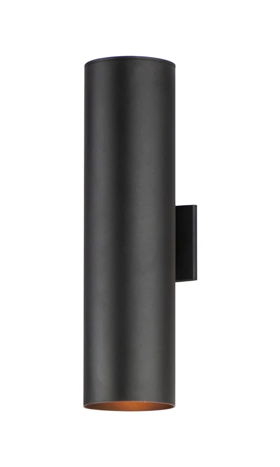 Maxim 26109BK Outpost Two Light Outdoor Wall Lantern, Black