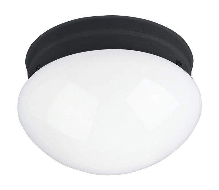 Maxim 5880WTBK Essentials – 588x One Light Flush Mount, Black