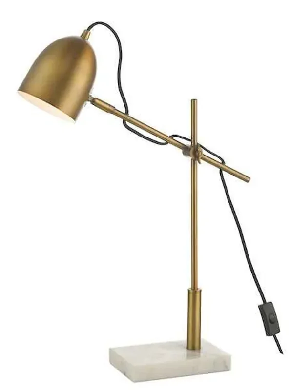 Mendal Bronze and Marble Task Lamp Reading Light