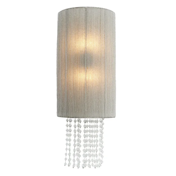 Metropolitan N1511-613 Crystal Reign Two Light Wall Sconce, Nickel