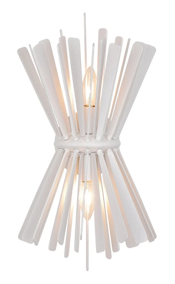 Metropolitan N1902-792 Confluence Two Light Wall Sconce, Piastra White