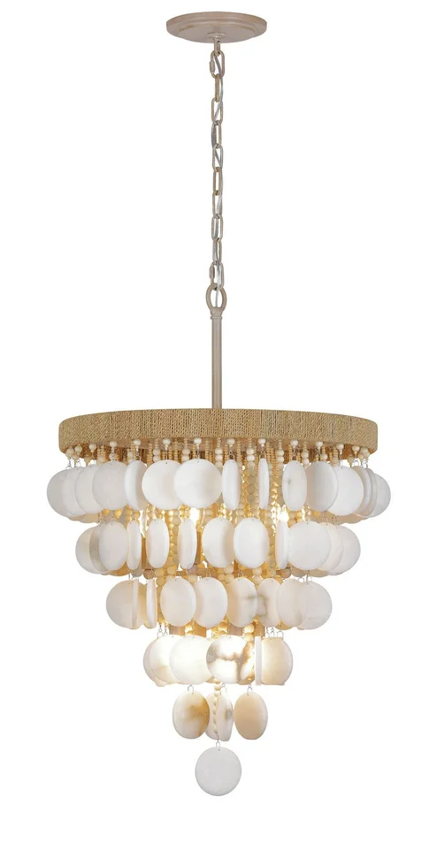 Metropolitan N1917-759 Aurelia’S Cove Eight Light Pendant, Natural White