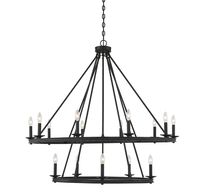 Middleton 15 Light Chandelier in Matte Black (51|1-312-15-89)