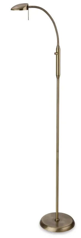 Milan Antique Brass Adjustable LED Floor Lamp