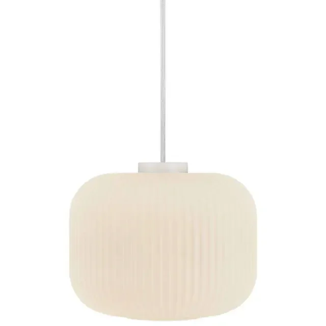 Milford 30 White with Opal White Glass Pendant Light
