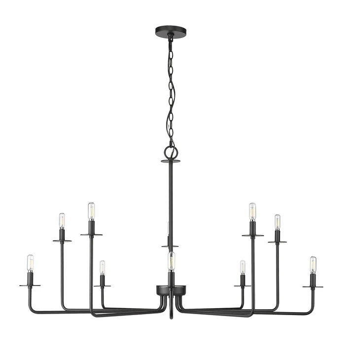 Millennium 12510-MB Marceline Ten Light Chandelier, Matte Black
