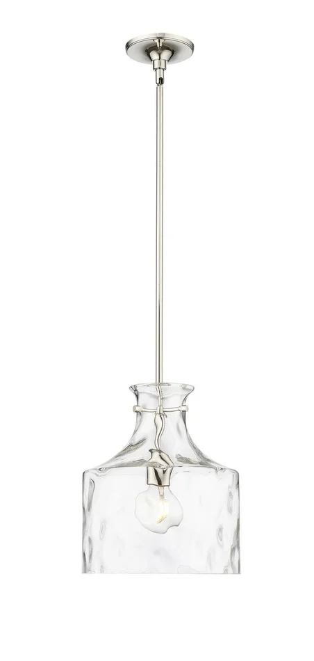 Millennium 22601-PN Santorini One Light Pendant, Polished Nickel