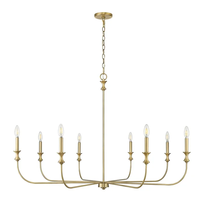 Millennium 29608-VB Savanne Eight Light Chandelier, Vintage Brass