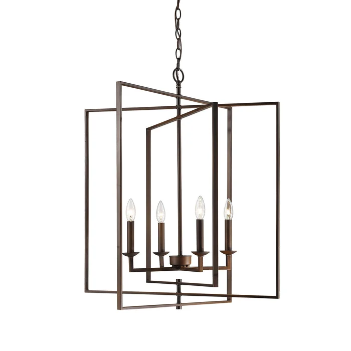 Millennium 3232-RBZ Four Light Pendant, Rubbed Bronze