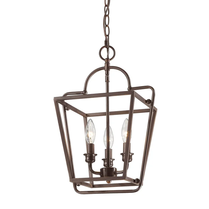 Millennium 3236-RBZ Three Light Pendant, Rubbed Bronze