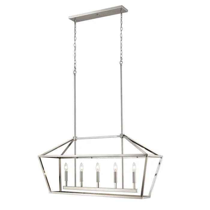 Millennium 3245-SN Five Light Island Pendant, Satin Nickel