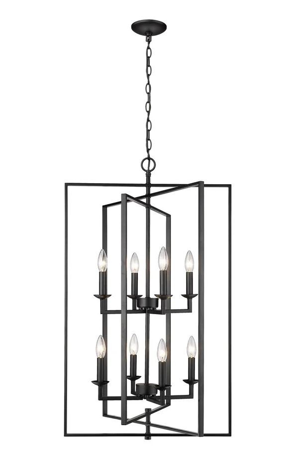 Millennium 3248-MB Nellis Eight Light Pendant, Matte Black