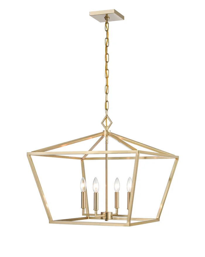 Millennium 3294-MG Four Light Pendant, Modern Gold