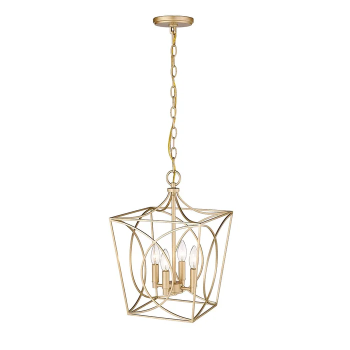 Millennium 4001-PMG Tracy Four Light Pendant, Painted Modern Gold