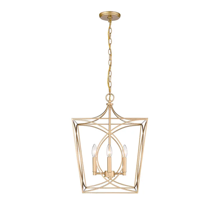 Millennium 4002-PMG Tracy Four Light Pendant, Painted Modern Gold