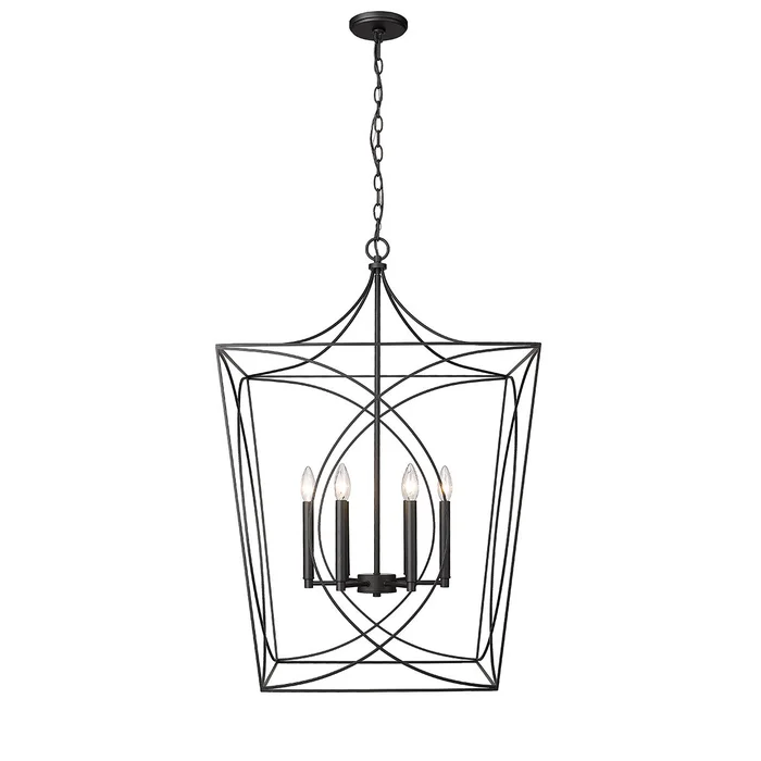Millennium 4003-MB Tracy Six Light Pendant, Matte Black