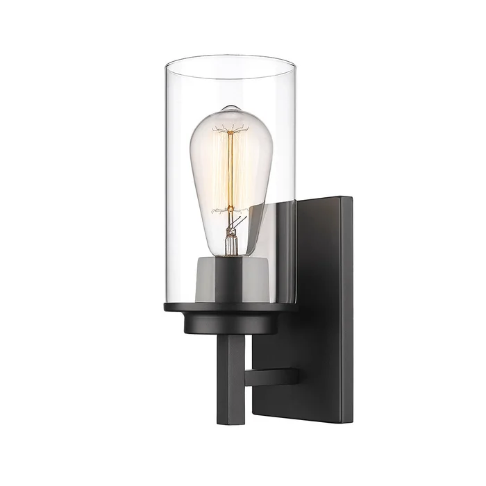 Millennium 493001-MB Janna One Light Wall Sconce, Matte Black