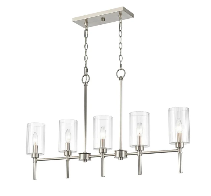 Millennium 9925-BN Chastine Five Light Chandelier, Brushed Nickel