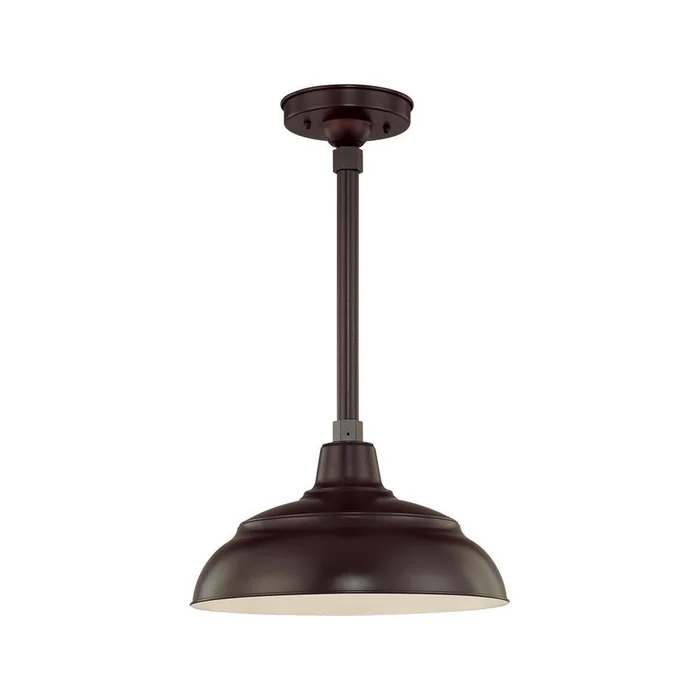Millennium Lighting 14″ RLM Warehouse Shade Stem Hung (Available in Bronze, Galvanized, Black, Red, and Green Finishes)