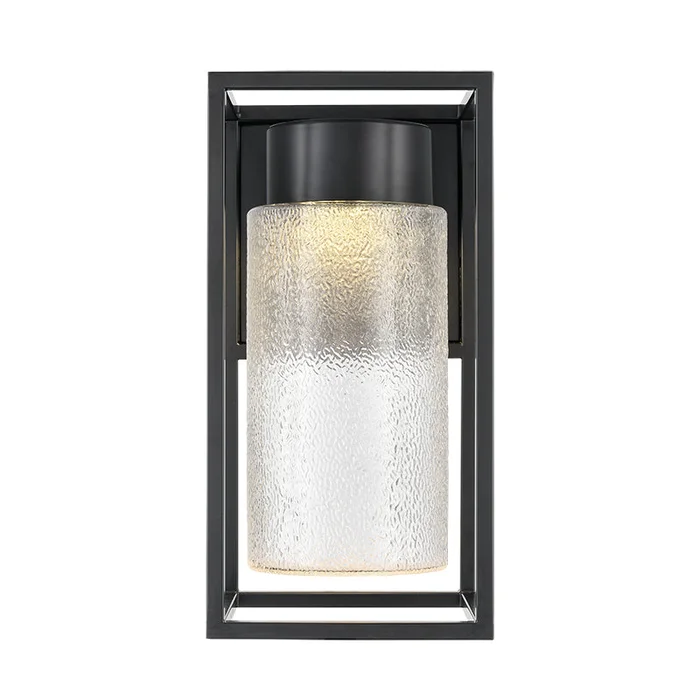 Millennium Lighting, 15″ Outdoor LED Wall Sconce, Textured Glass