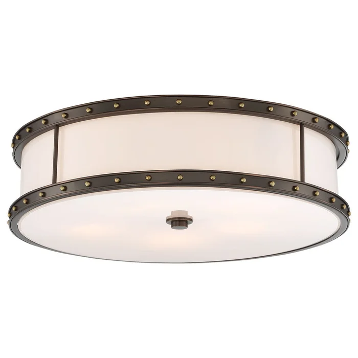Minka-Lavery 1827-103-L LED Flush Mount, Harvard Court Bronze W/Liberty