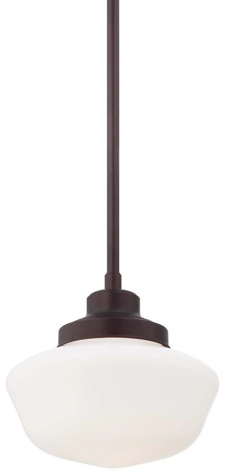 Minka-Lavery 2254-576 One Light Pendant, Brushed Bronze