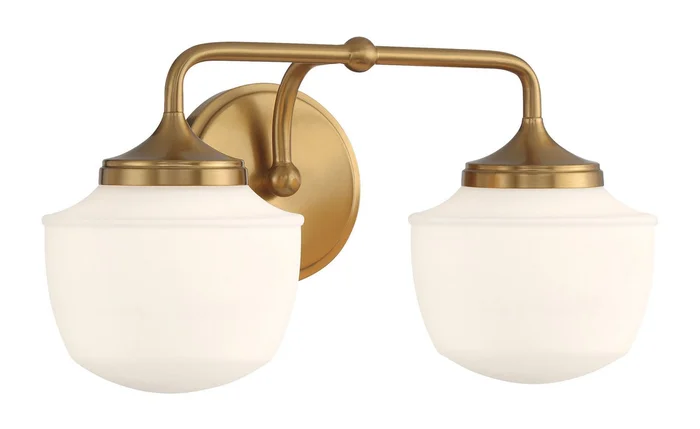 Minka Lavery 2572-575 Cornwell Two Light Bath Vanity, Aged Brass