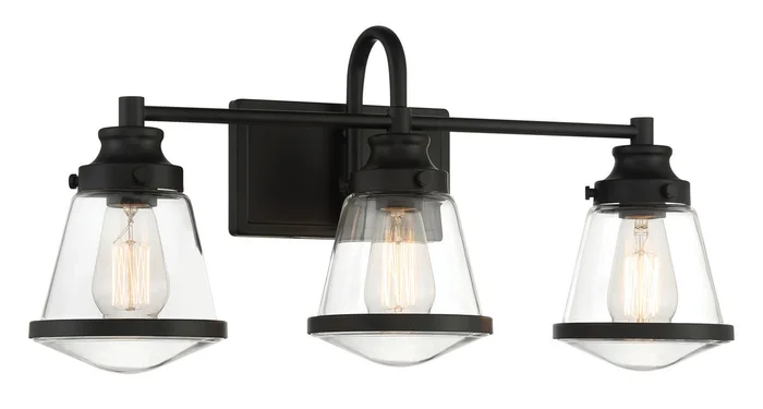 Minka Lavery 2583-66A Mannsdale Three Light Bath Vanity, Coal