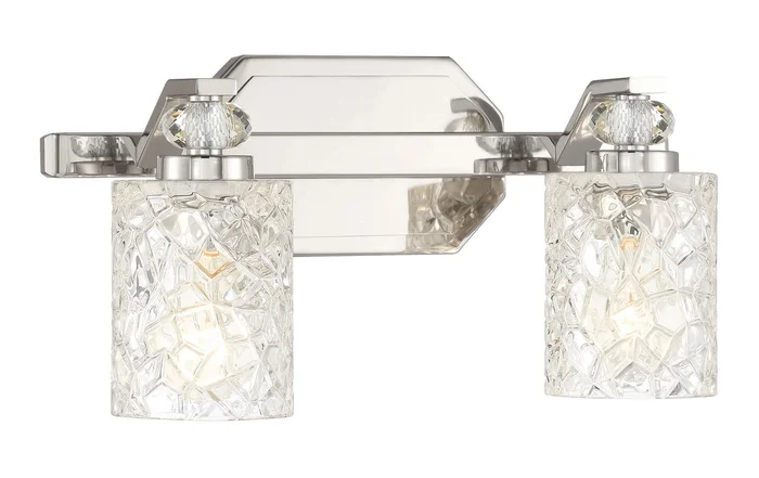 Minka Lavery 2612-77 Crystal Kay Two Light Bath Vanity, Chrome