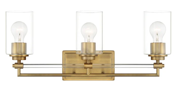 Minka Lavery 2643-575 Binsly Three Light Bath Vanity, Aged Brass